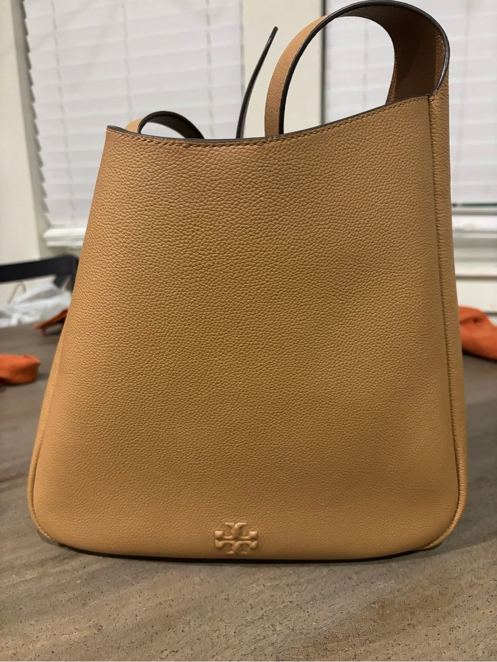 Tory Burch Tan Pebbled Leather Shoulder Bag